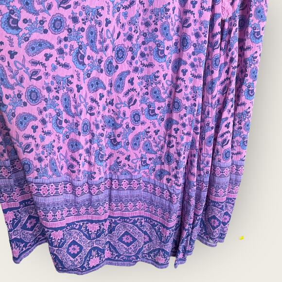 Spell & The Gypsy Journey Strappy Maxi Dress Medium Mulberry Cotton Resortwear - Picture 10 of 12